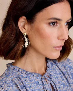 Boucle d’eille Civita Flower Teardrop-Polin et moi New