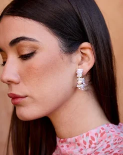 Boucles d’oreilles créoles en perles-Polin et moi Clearance