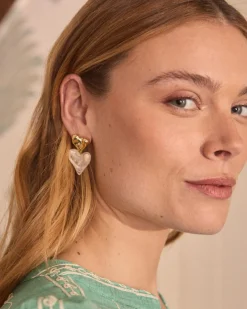 Boucles d’eilles cœur rubis-Polin et moi Outlet