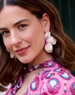 Boucles d’oreilles en pierre d’hibiscus-Polin et moi Outlet