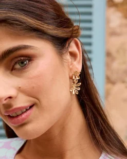 Boucles d’eilles fleur de rose-Polin et moi Outlet