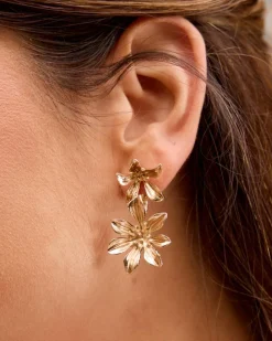 Boucles d’eilles fleur de rose-Polin et moi Outlet