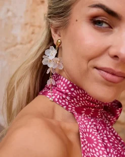 Boucles d’oreilles longues fleurs-Polin et moi Best