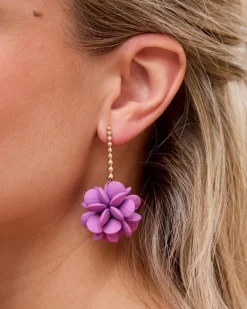 Boucles d’oreilles pendentifs fleur-Polin et moi Fashion