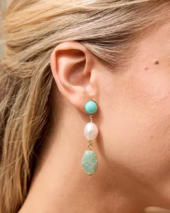 Boucles d’oreilles pierres de mimosa-Polin et moi Best