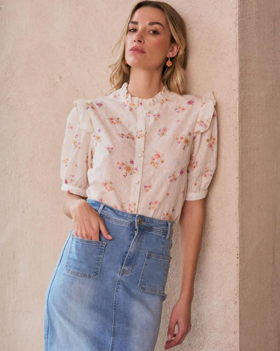 Chemise brodée Nati-Polin et moi Sale