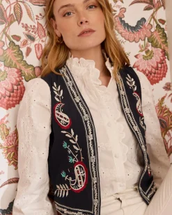 Gilet brodé Abelina-Polin et moi Clearance