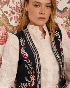 Gilet brodé Abelina-Polin et moi Clearance