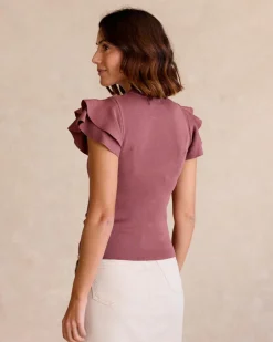 Haut à volants en maille-Polin et moi Discount