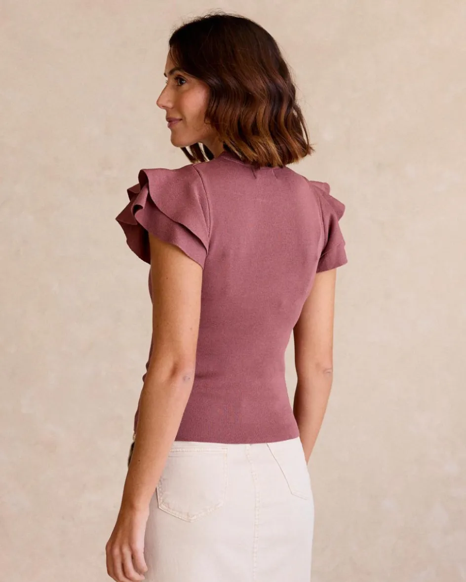 Haut à volants en maille-Polin et moi Discount