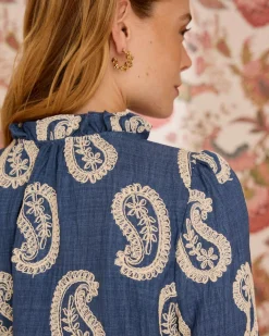 Helia Paisley Chemise brodée-Polin et moi Discount