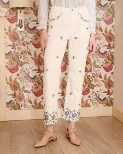 Jean brodé Bea Navy-Polin et moi Online