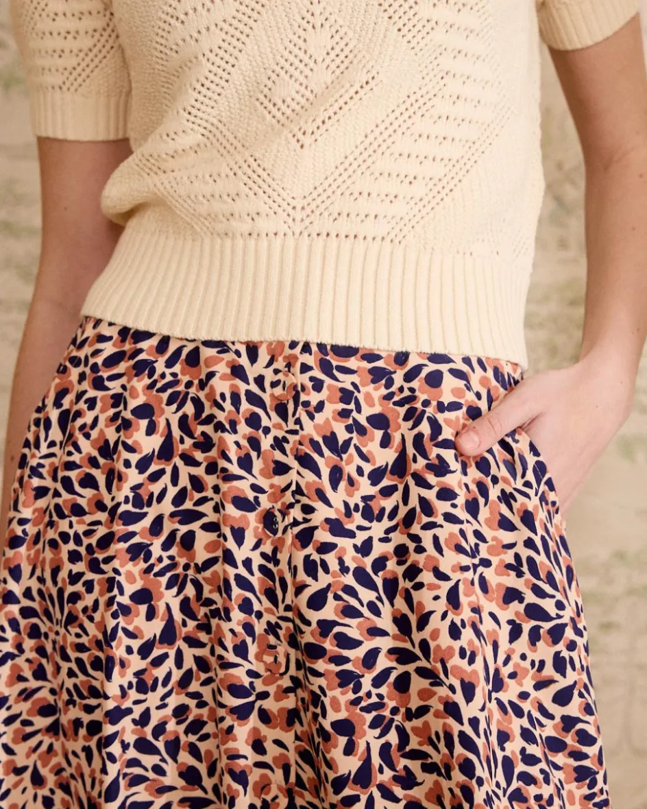 Jupe imprimée avec boutons Lita-Polin et moi Hot