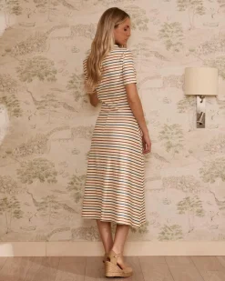 Robe en maille rayée Mirena-Polin et moi Sale