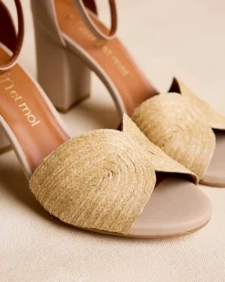 Sandale en raphia Aless-Polin et moi Sale