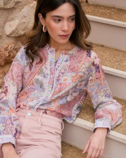 Tamaris imprimer Patchwork Blouse-Polin et moi Online