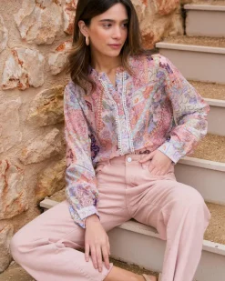 Tamaris imprimer Patchwork Blouse-Polin et moi Online