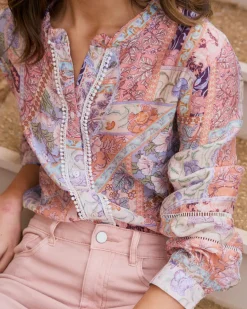 Tamaris imprimer Patchwork Blouse-Polin et moi Online