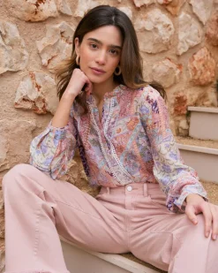 Tamaris imprimer Patchwork Blouse-Polin et moi Online