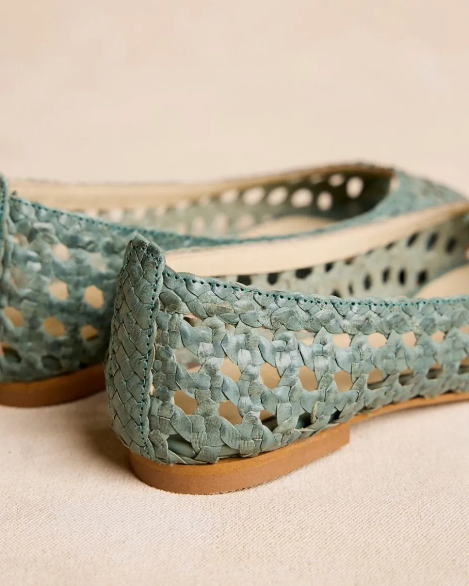 Tressé Aqua Ballerines-Polin et moi Discount