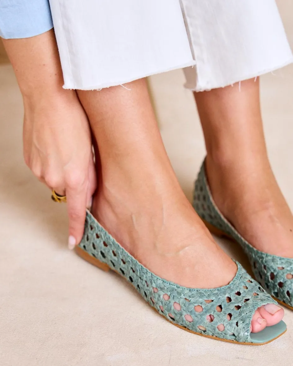 Tressé Aqua Ballerines-Polin et moi Discount