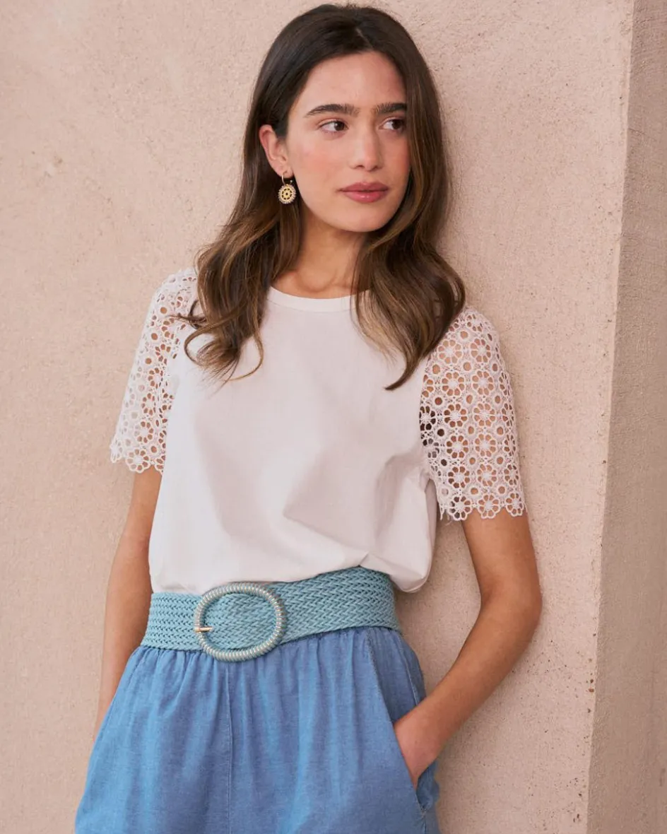 T-shirt à manches en dentelle Inara-Polin et moi Hot