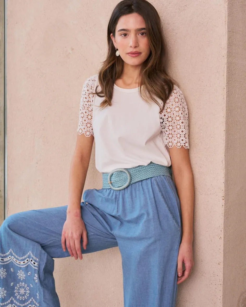 T-shirt à manches en dentelle Inara-Polin et moi Hot