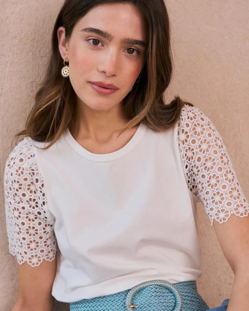 T-shirt à manches en dentelle Inara-Polin et moi Hot